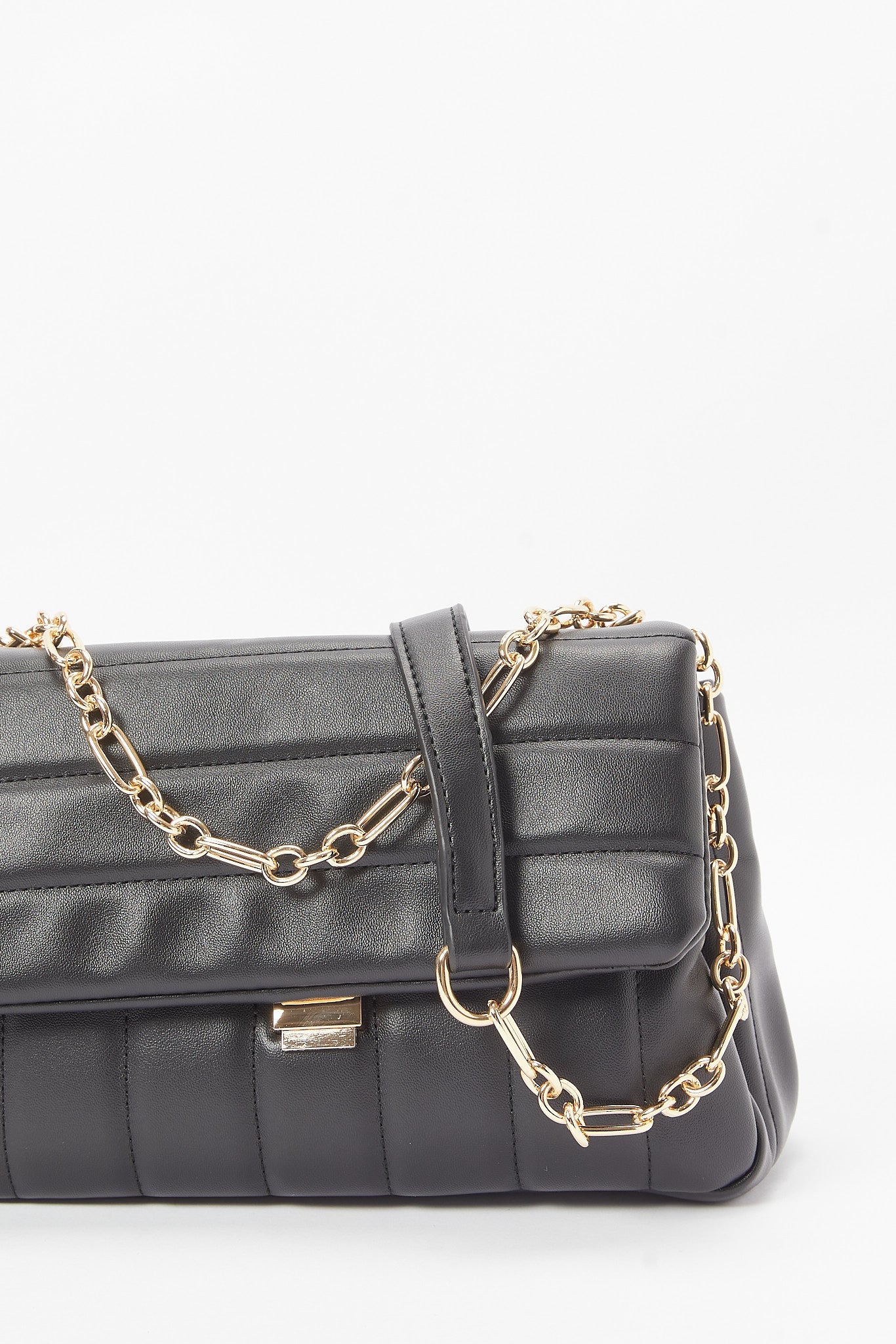 Redtag-Black-Qulited-Crossbody-Bag-Category:Bags,-Colour:Black,-Filter:Women's-Accessories,-New-In,-New-In-Women-ACC,-Non-Sale,-S23B,-Section:Women,-Women-Bags-Women-