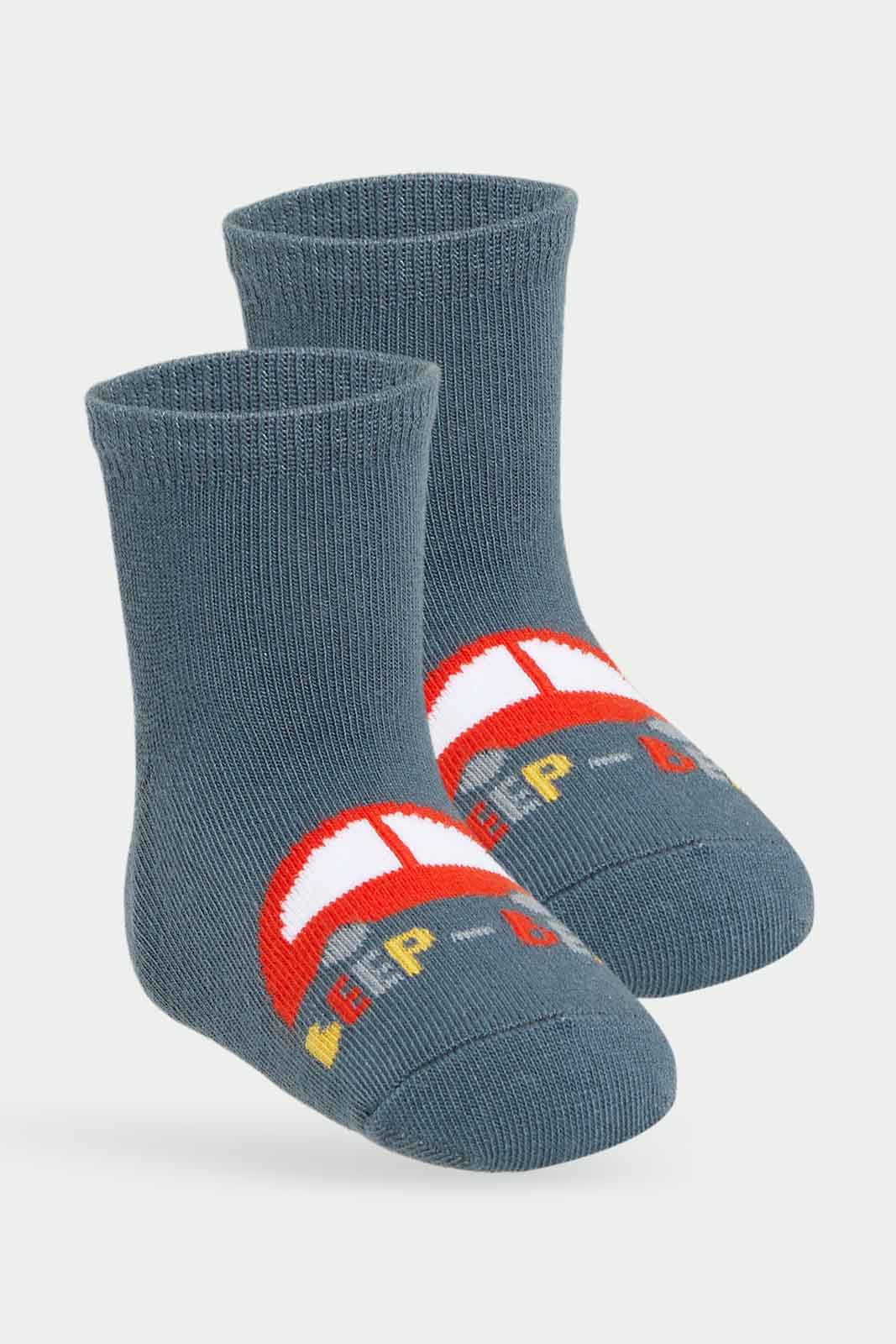 Redtag-Boys-3-Pack-Ankle-Length-Socks--Multi-Assorted-Ankle-Length-Pack-365,-Category:Socks,-Colour:Assorted,-Deals:New-In,-Filter:Infant-Boys-(3-to-24-Mths),-INB-Socks,-New-In-INB-APL,-Non-Sale,-Section:Boys-(0-to-14Yrs)-Infant-Boys-3 to 24 Months