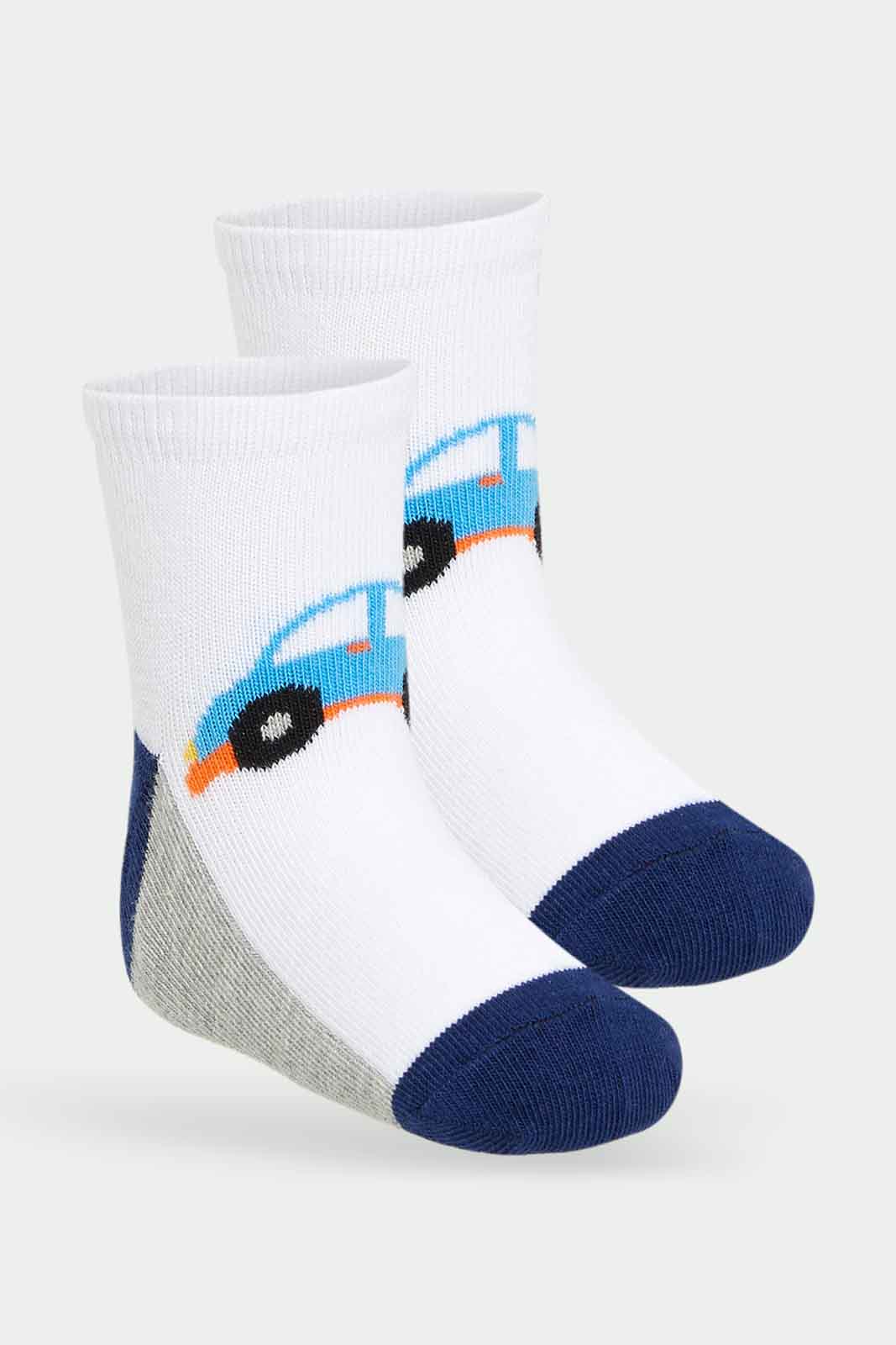 Redtag-Boys-3-Pack-Ankle-Length-Socks-Blue-Ankle-Length-Combo-365,-Category:Socks,-Colour:Assorted,-Deals:New-In,-Filter:Infant-Boys-(3-to-24-Mths),-INB-Socks,-New-In-INB-APL,-Non-Sale,-Section:Boys-(0-to-14Yrs)-Infant-Boys-3 to 24 Months
