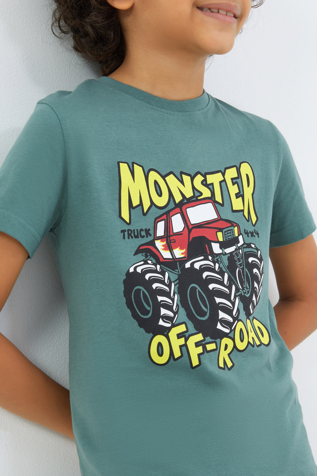 Redtag-Boys-Olive-Car-3-Pc-Pack-Short-Sleeve-T-Shirt-BOY-T-Shirts,-Category:T-Shirts,-Colour:Green,-Deals:New-In,-Filter:Boys-(2-to-8-Yrs),-New-In-BOY-APL,-Non-Sale,-S23C,-Section:Boys-(0-to-14Yrs),-VLM-Boys-2 to 8 Years
