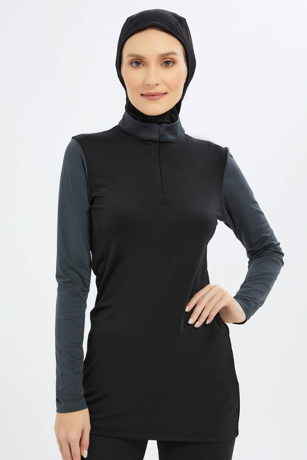 Redtag-Women-Black-Swim-Burkini-Top-And-Bottom-Set-365,-Category:Swimwear,-Colour:Black,-Deals:New-In,-Filter:Women's-Clothing,-New-In-Women-APL,-Non-Sale,-Section:Women,-Women-Swimwear--