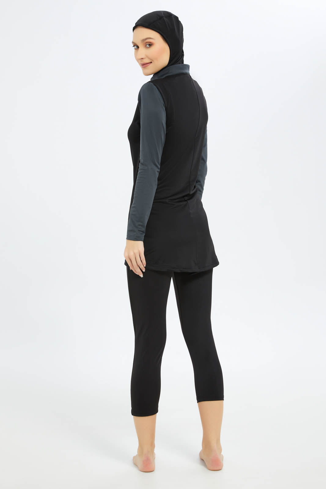 Redtag-Women-Black-Swim-Burkini-Top-And-Bottom-Set-365,-Category:Swimwear,-Colour:Black,-Deals:New-In,-Filter:Women's-Clothing,-New-In-Women-APL,-Non-Sale,-Section:Women,-Women-Swimwear--