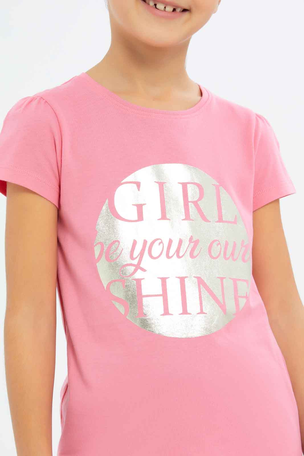 Redtag-Girls-White-"Best-Part"-Print-Category:T-Shirts,-Colour:White,-Deals:New-In,-Filter:Girls-(2-to-8-Yrs),-GIR-T-Shirts,-New-In-GIR-APL,-Non-Sale,-S23C,-Section:Girls-(0-to-14Yrs),-TBL-Girls-2 to 8 Years