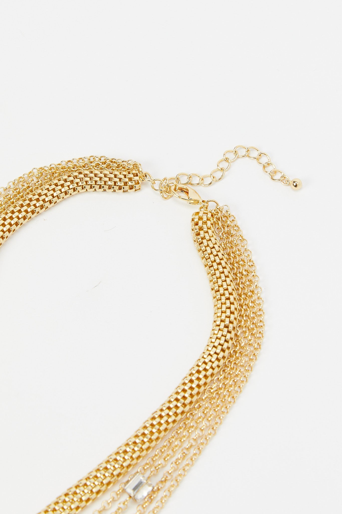 Redtag-Gold-Choker-And-Multilayered-Necklace-And-Earrings-Category:Jwellery,-Colour:Assorted,-Filter:Women's-Accessories,-LEC-Jewellery,-New-In,-New-In-Women-ACC,-Non-Sale,-RMD,-S23B,-Section:Women-Women-