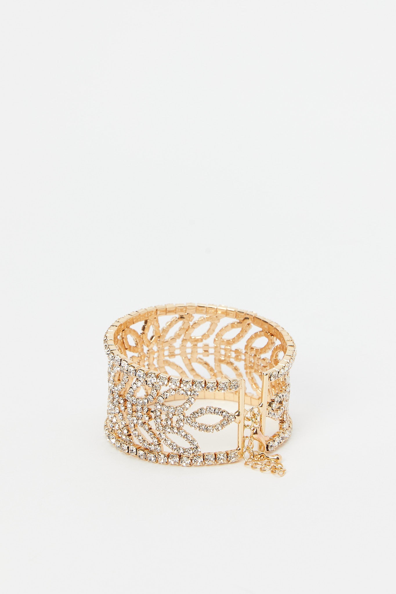 Redtag-Gold-And-Rhine-Stone-Bracelet-&-Rings-Set-Category:Jwellery,-Colour:Assorted,-Filter:Women's-Accessories,-New-In,-New-In-Women-ACC,-Non-Sale,-RMD,-S23B,-Section:Women,-Women-Jewellery-Women-