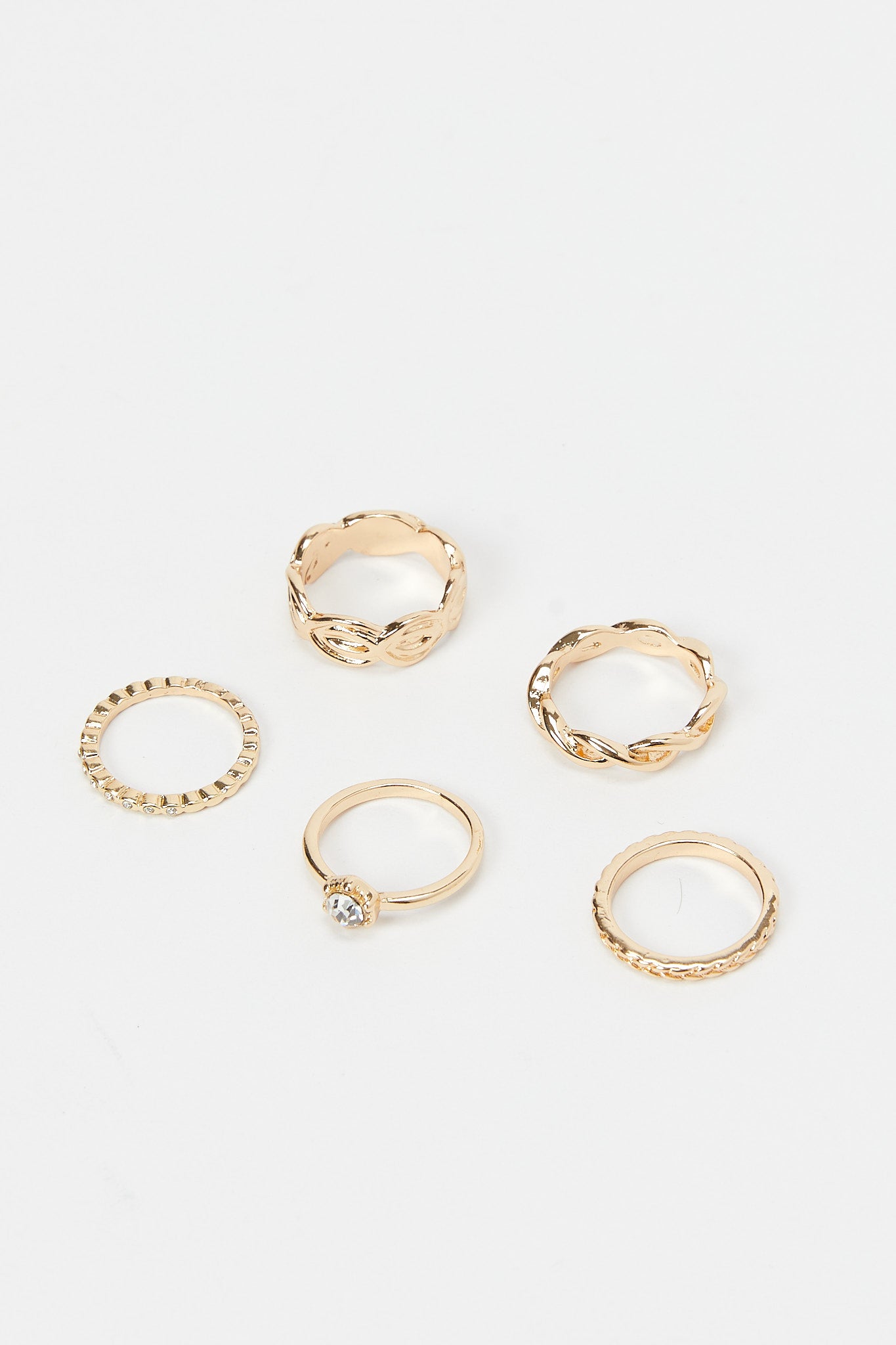 Redtag-Gold-And-Rhine-Stone-Bracelet-&-Rings-Set-Category:Jwellery,-Colour:Assorted,-Filter:Women's-Accessories,-New-In,-New-In-Women-ACC,-Non-Sale,-RMD,-S23B,-Section:Women,-Women-Jewellery-Women-