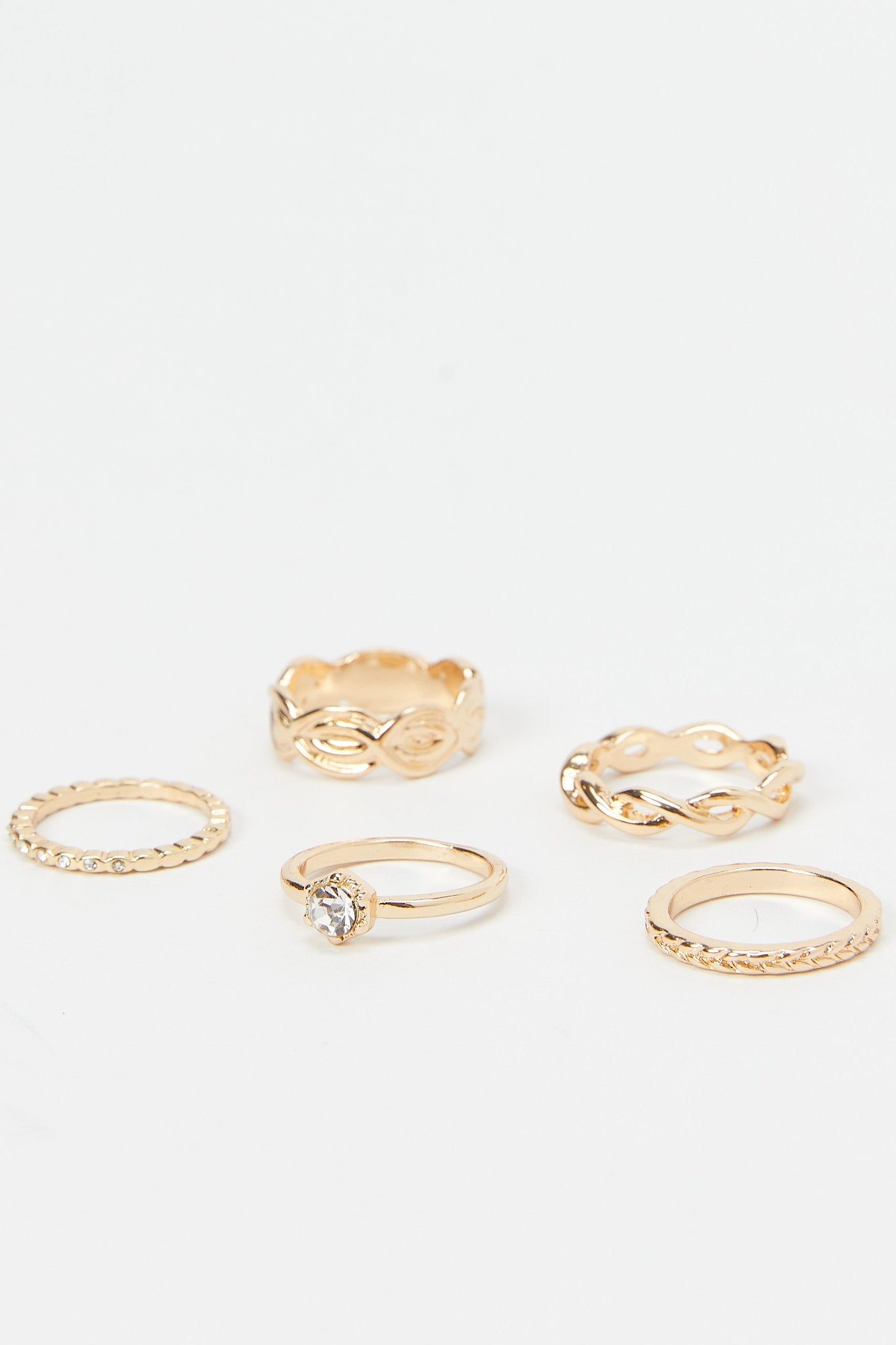 Redtag-Gold-And-Rhine-Stone-Bracelet-&-Rings-Set-Category:Jwellery,-Colour:Assorted,-Filter:Women's-Accessories,-New-In,-New-In-Women-ACC,-Non-Sale,-RMD,-S23B,-Section:Women,-Women-Jewellery-Women-
