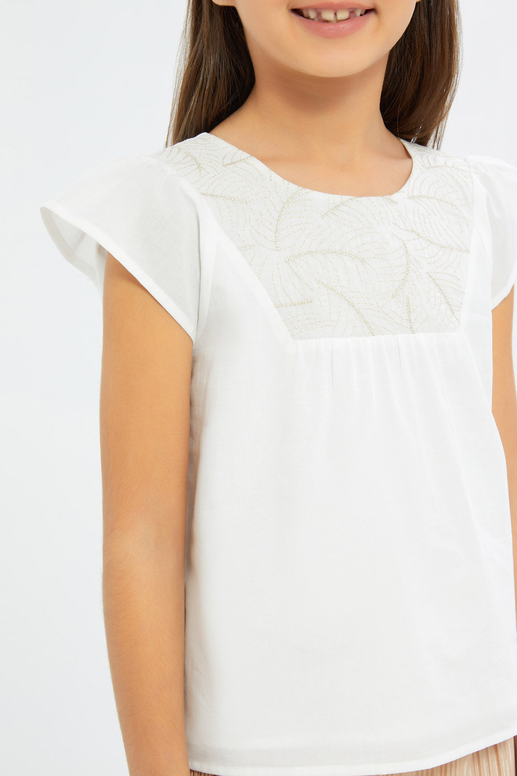 Redtag-Girls-White-With-Yoke-Embroidered-Blouse-Category:Blouses,-Colour:White,-Deals:New-In,-Filter:Girls-(2-to-8-Yrs),-GIR-Blouses,-H1:KWR,-H2:GIR,-H3:BLO,-H4:CBL,-New-In-GIR-APL,-Non-Sale,-S23C,-Season:S23C,-Section:Girls-(0-to-14Yrs)-Girls-2 to 8 Years