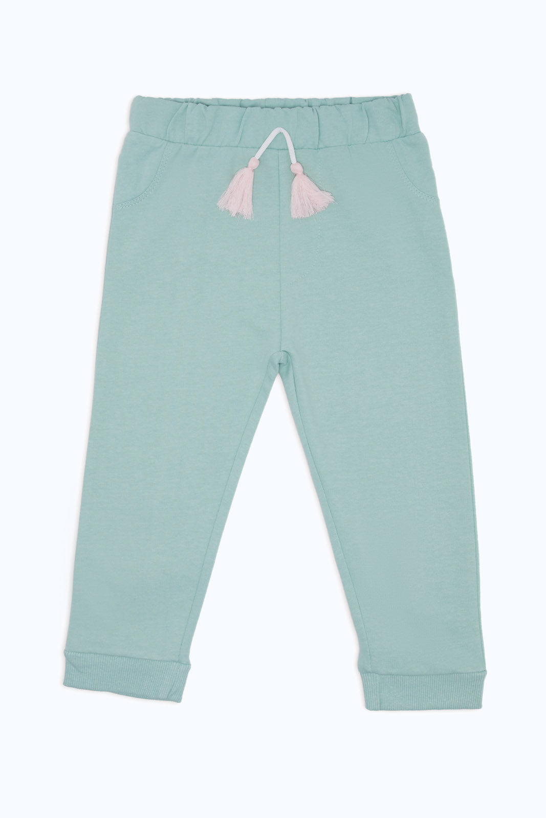 Redtag-Girls-Sage-Solid-Active-Track-Pant-Category:Joggers,-Colour:Green,-Deals:New-In,-Filter:Infant-Girls-(3-to-24-Mths),-H1:KWR,-H2:ING,-H3:SPW,-H4:ATP,-ING-Joggers,-New-In-ING-APL,-Non-Sale,-S23C,-Season:S23C,-Section:Girls-(0-to-14Yrs)-Infant-Girls-3 to 24 Months