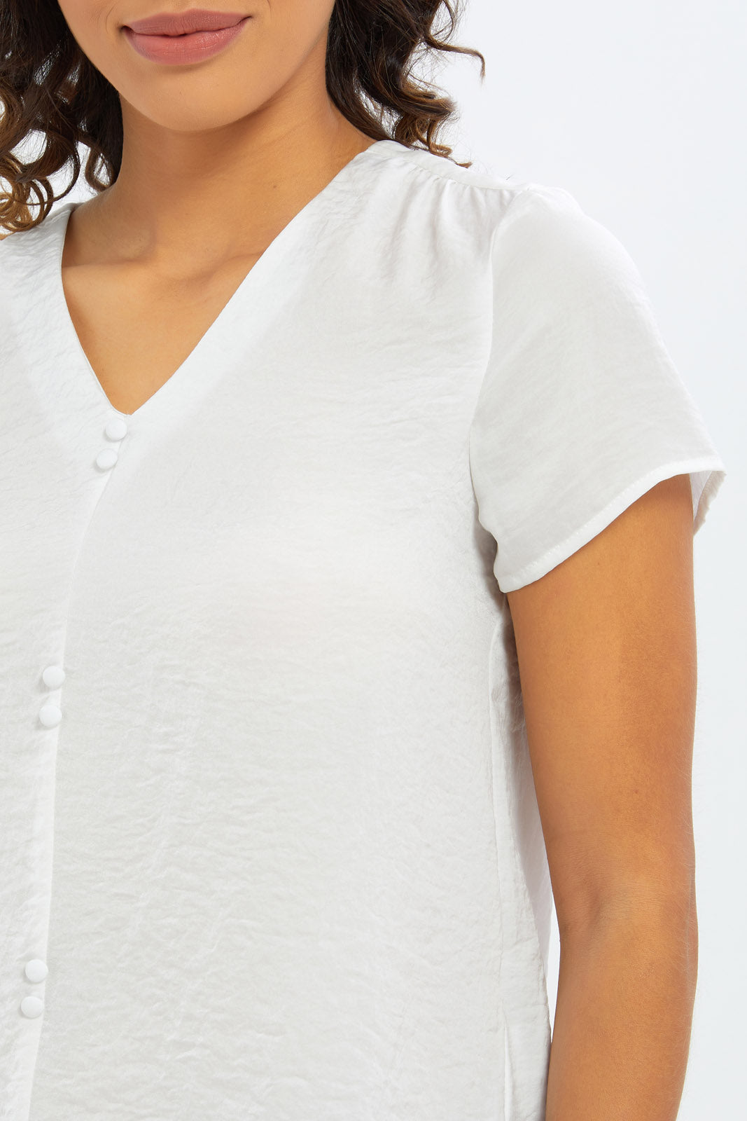 Redtag-Women-White-Epp-Short-Sleeve-Blouse-Category:Blouses,-Colour:White,-Deals:New-In,-Filter:Women's-Clothing,-H1:LWR,-H2:LAD,-H3:BLO,-H4:CBL,-New-In-Women-APL,-Non-Sale,-PPE,-S23C,-Season:S23C,-Section:Women,-Women-Blouses-Women's-