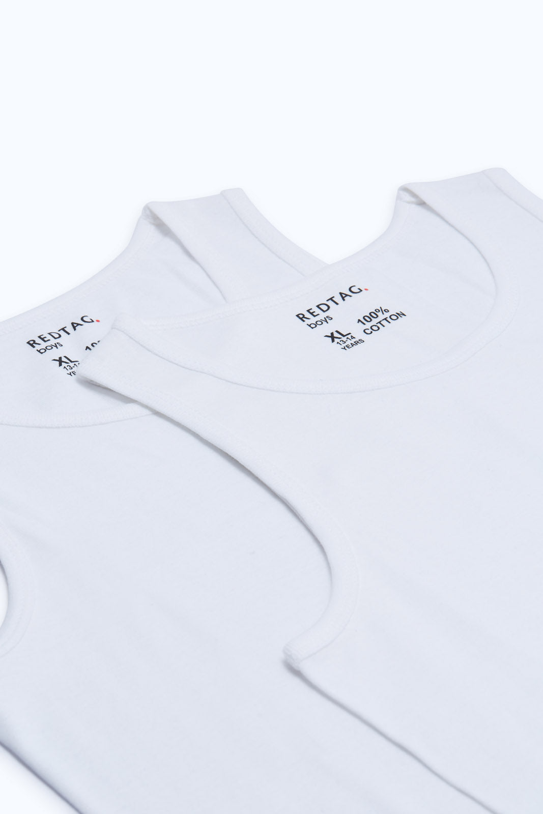 Redtag-Boys-White-2-Pcs-Pack-Sleeveless-Vest-Basic-365,-BSR-Vests,-Category:Vests,-Colour:White,-Deals:New-In,-ESS,-Event:STRATEGY,-Filter:Senior-Boys-(8-to-14-Yrs),-H1:KWR,-H2:BSR,-H3:UNW,-H4:VEB,-New-In-BSR-APL,-Non-Sale,-Packs,-Promo:ESS,-Season:365365,-Section:Boys-(0-to-14Yrs),-Set:Set-of-2-Senior-Boys-9 to 14 Years