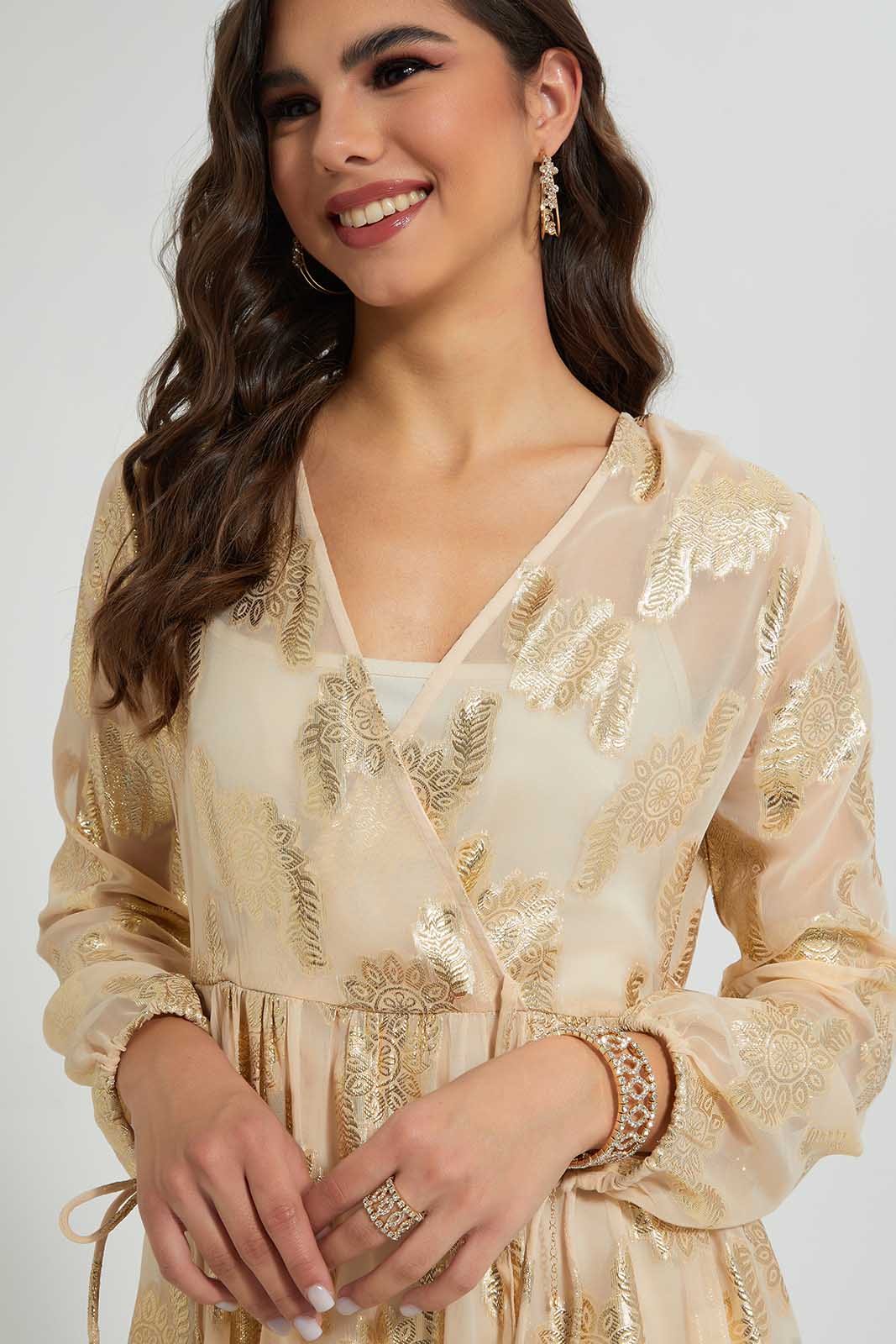 Gold Bracelet and Ring Set