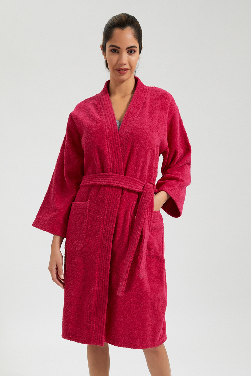 Fuchsia Kimono Bathrobe