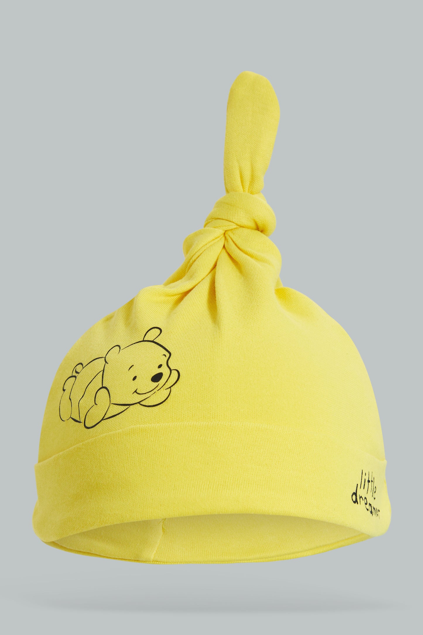 Yellow And White Winnie The Pooh Pack Hat Set For Baby (2 Piece)