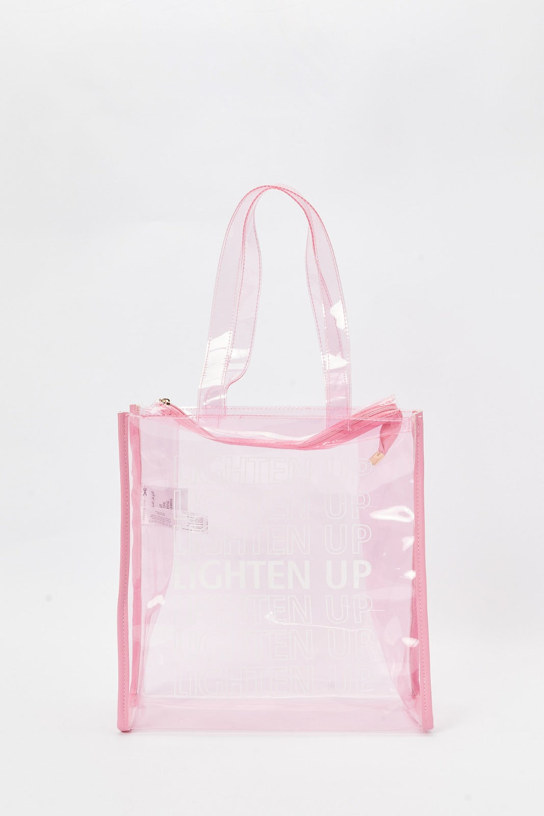 Women Pink Transparent Shopper Bag