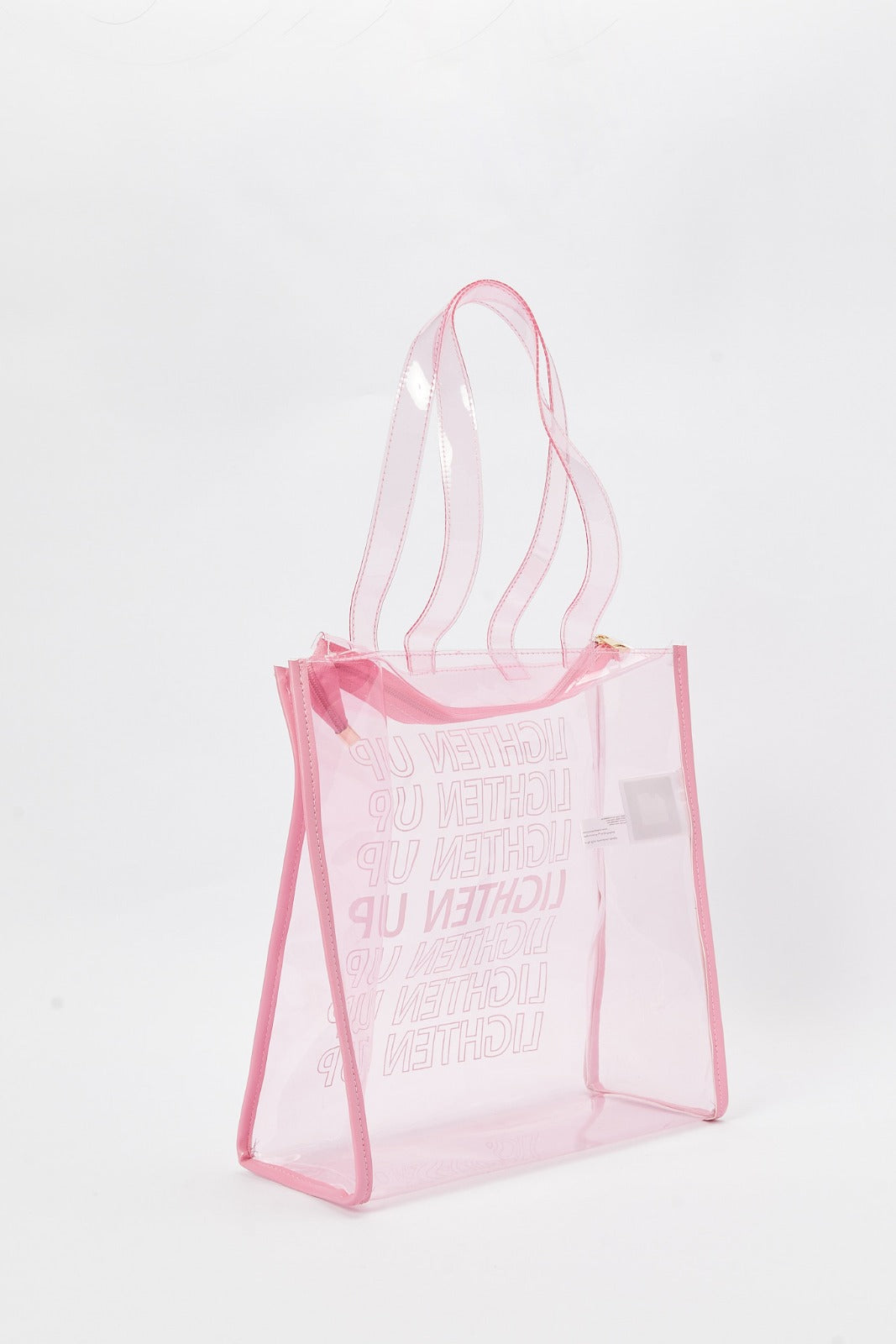Women Pink Transparent Shopper Bag