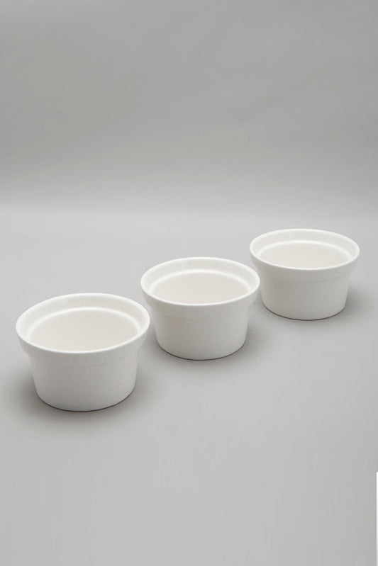 White Porcelain Round Bowl Set (3 Piece)