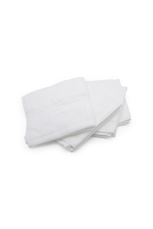 Redtag-White-Textured-Cotton-Face-Towel-Set-(4-Piece)-365,-Category:Towels,-Colour:White,-Deals:New-In,-Dept:Home,-Filter:Home-Bathroom,-HMW-BAC-Towels,-New-In-HMW-BAC,-Non-Sale,-Section:Homewares-Home-Bathroom-