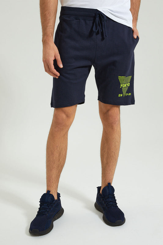 Navy Elasticated Waist Short