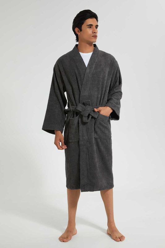 Dark Grey Kimono Bathrobe