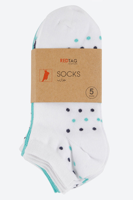 Assorted Printed Ankle Socks (Pack Of 5) - REDTAG