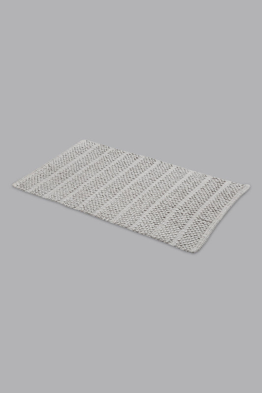 Grey Popcorn Bathmat