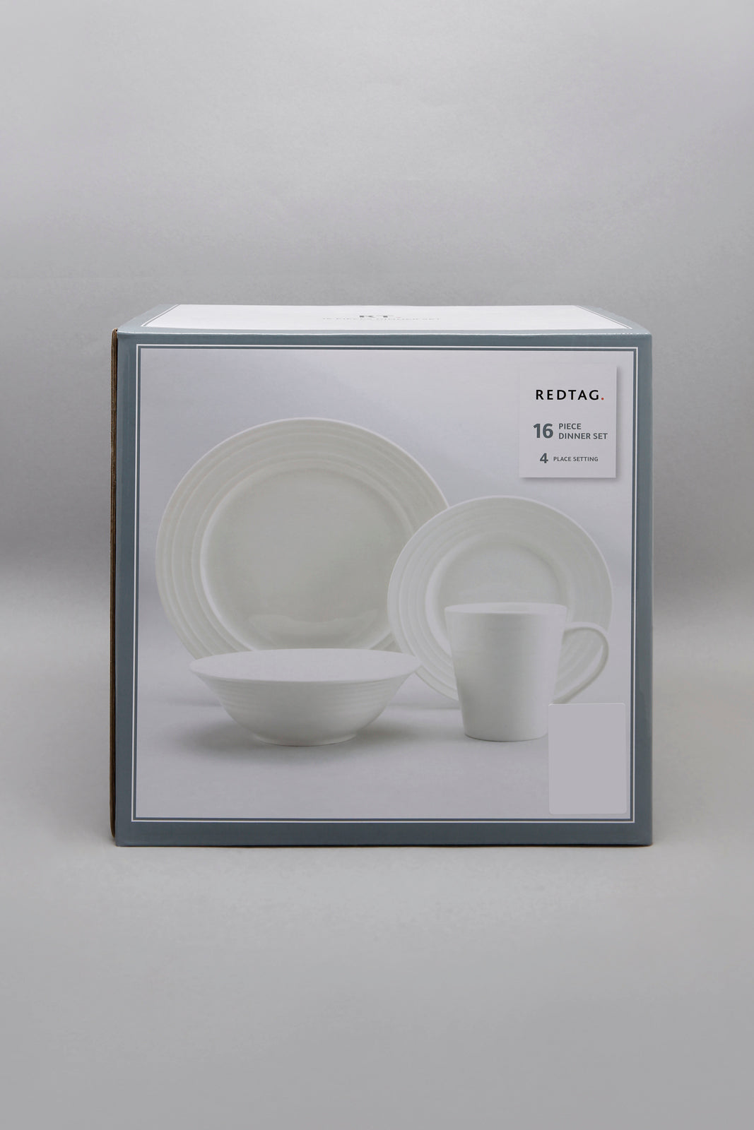 White Spiral Design Dinner Set (16 Piece)