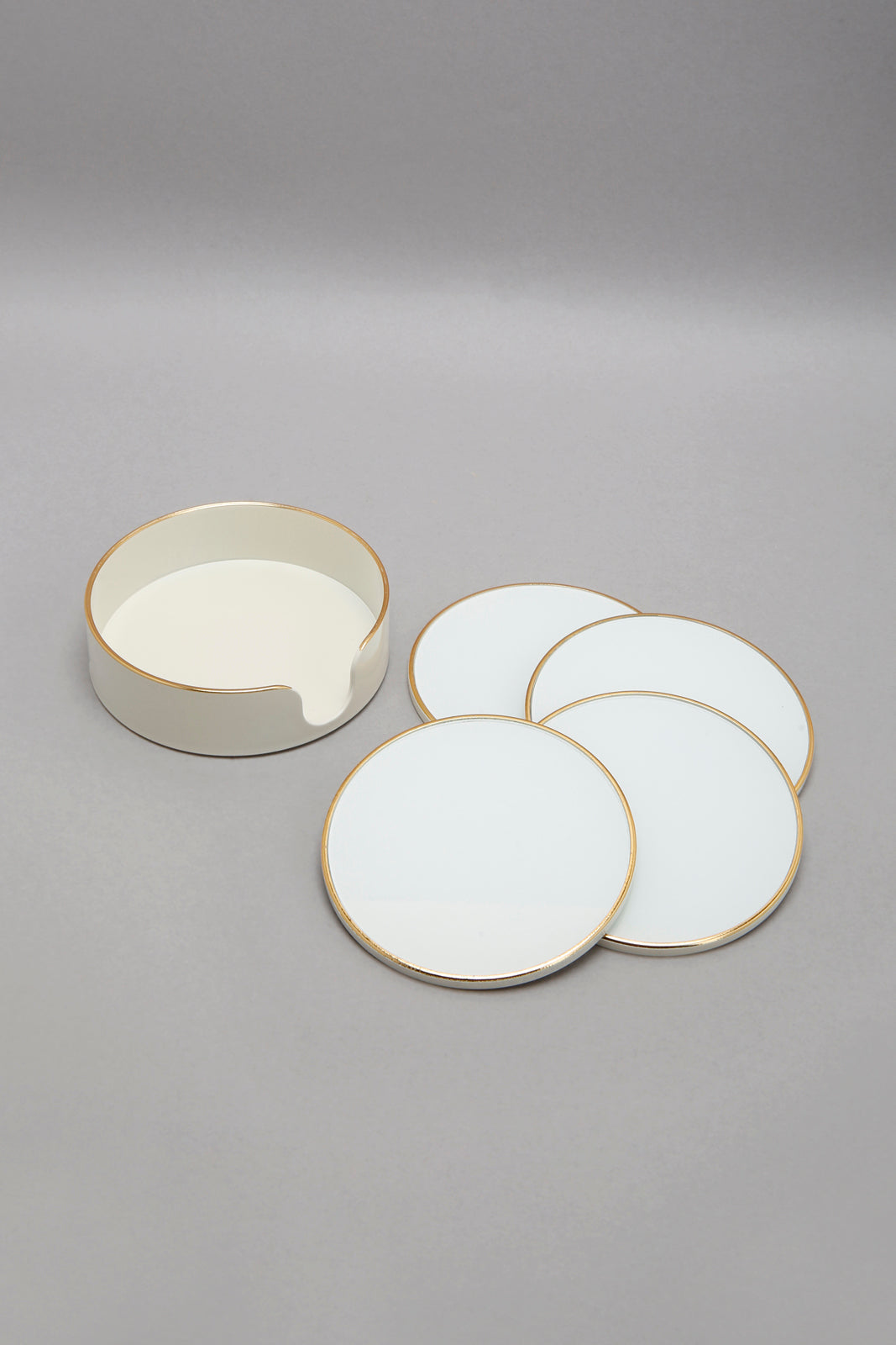 White / Gold Coaster Set (4 Piece)