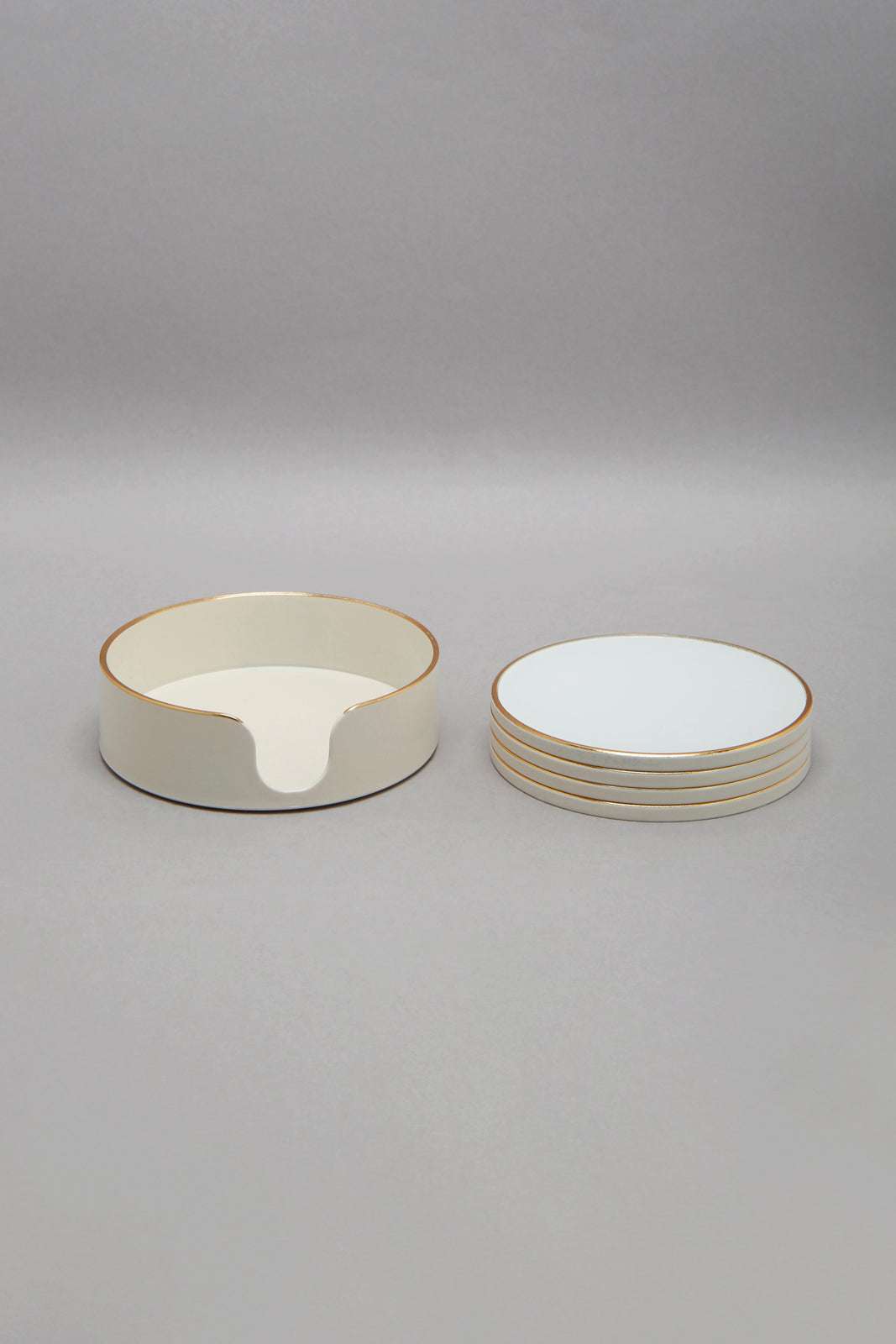 White / Gold Coaster Set (4 Piece)
