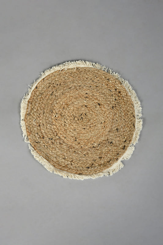 Beige Round Placemat
