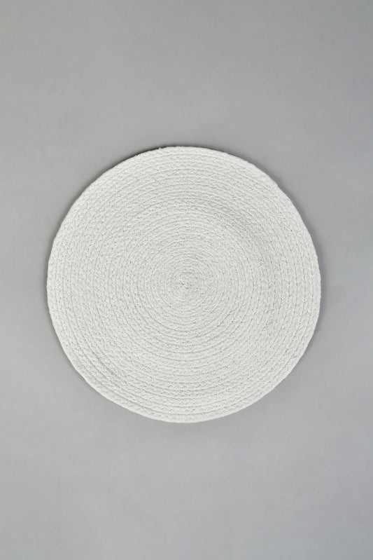 White Round Placemat