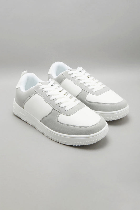 White Colour Block Skate Shoe