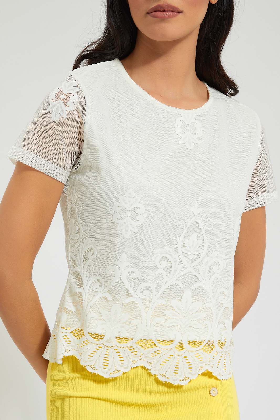 Ivory Lace Top