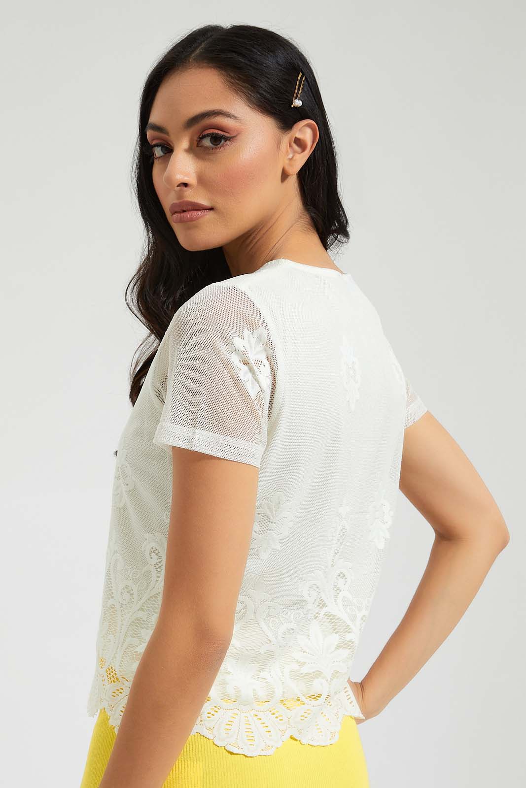 Ivory Lace Top