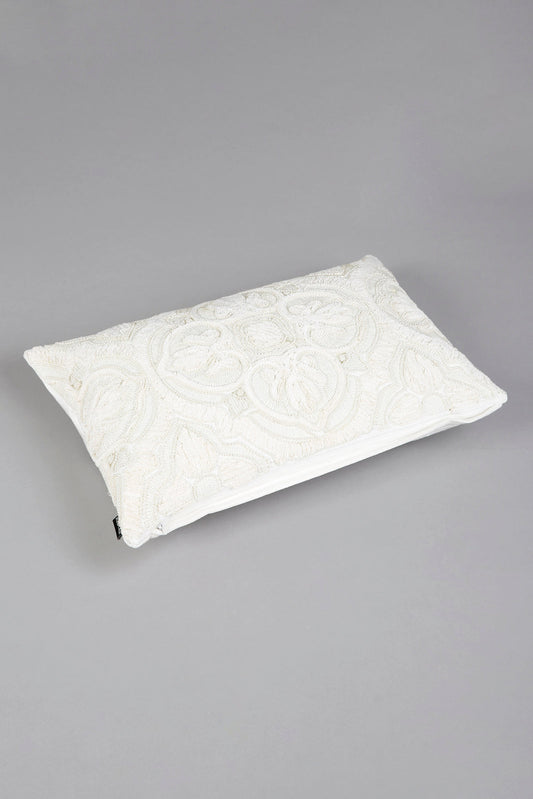 Ivory/Gold Embellished Premium Cushion