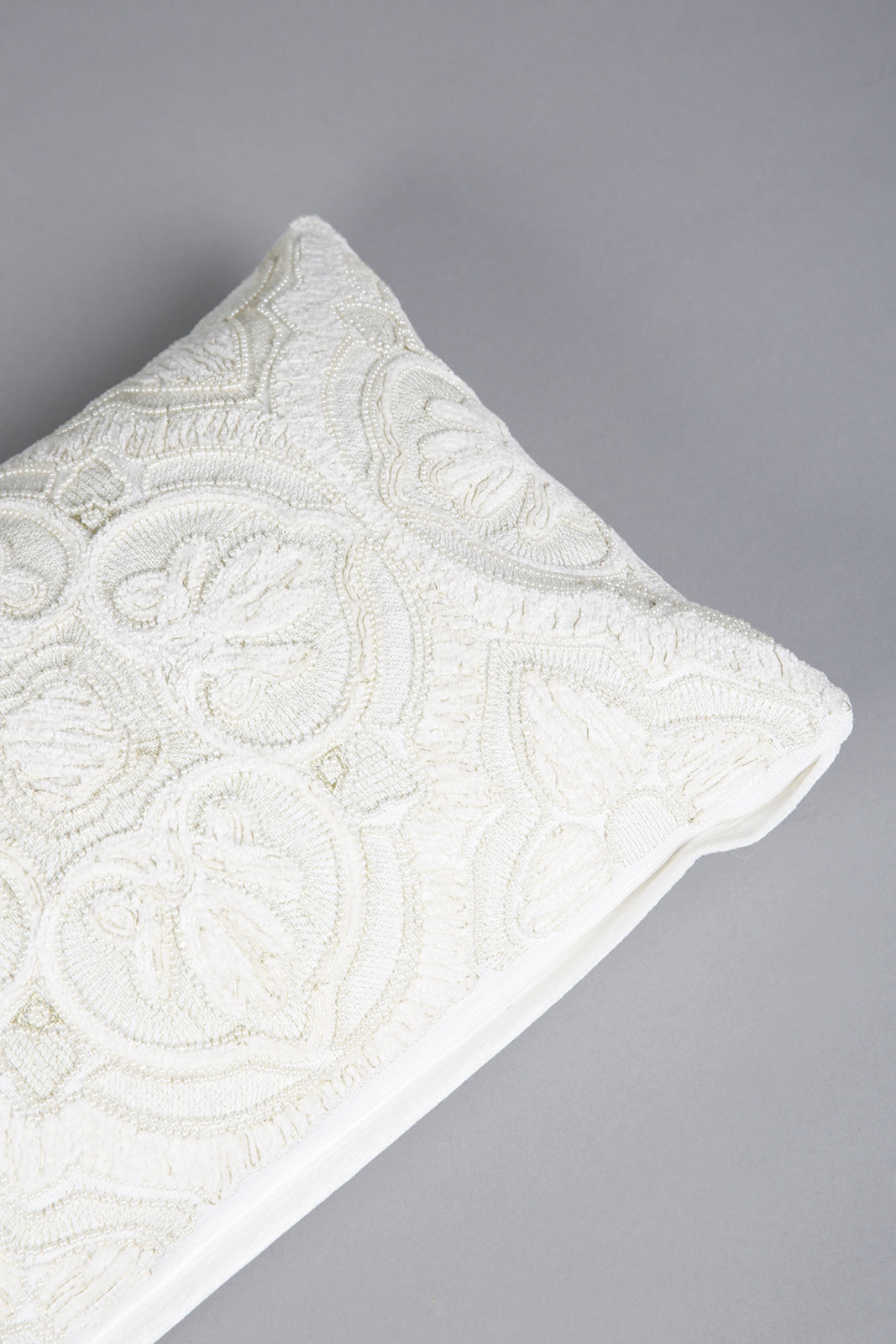 Ivory/Gold Embellished Premium Cushion