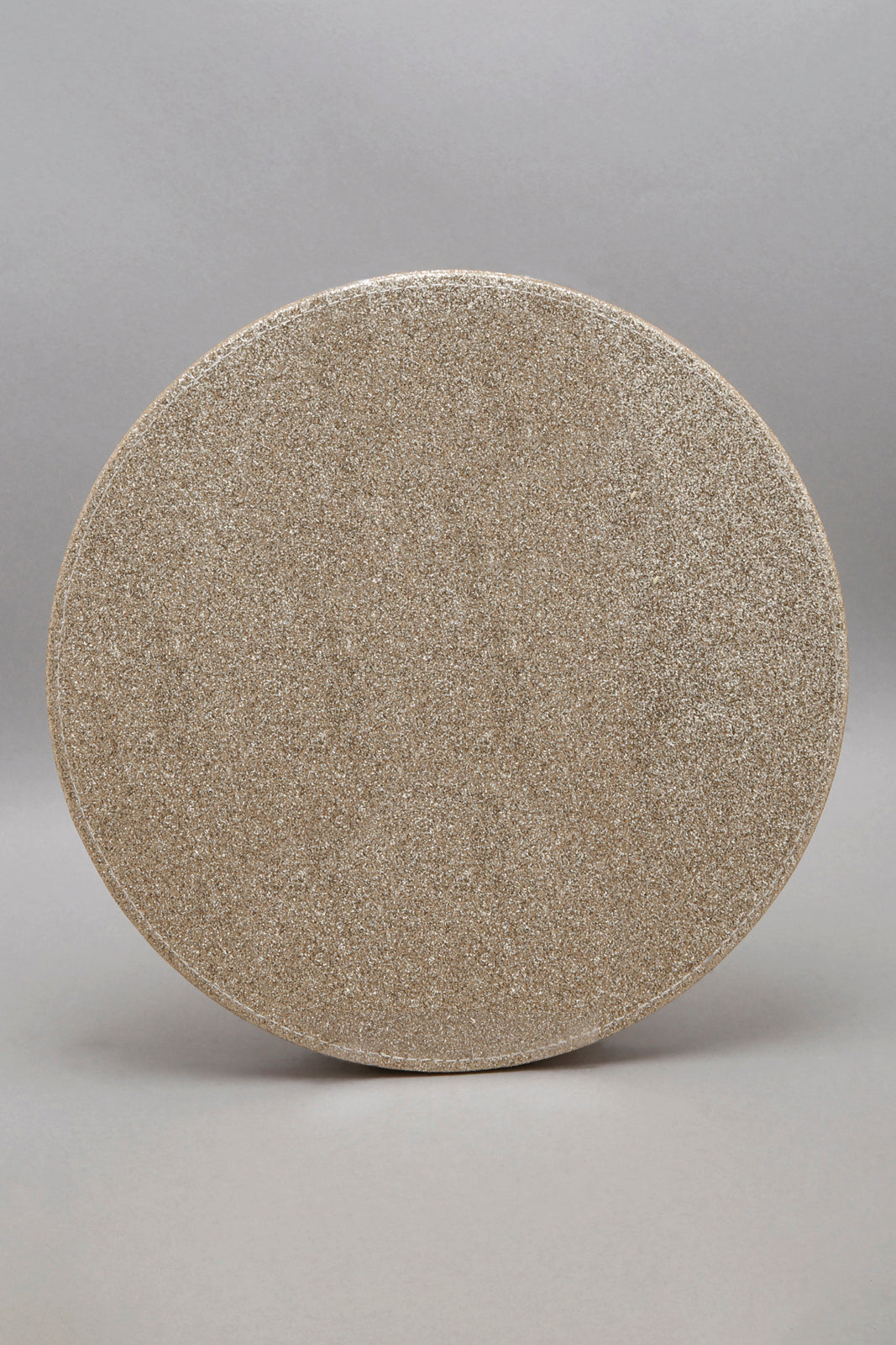 Gold Round Glittery Placemat Set (8 Piece)