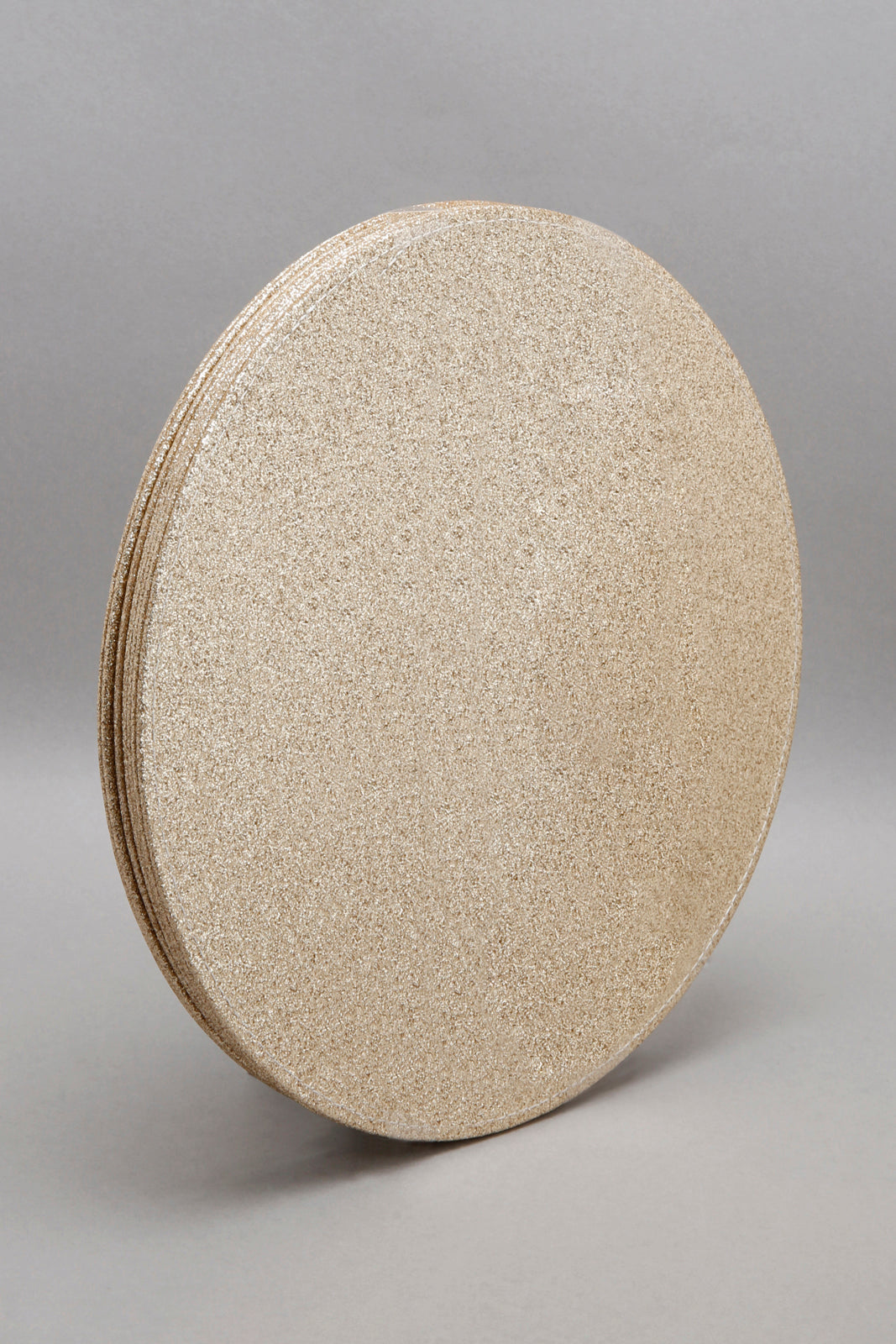 Gold Round Glittery Placemat Set (8 Piece)