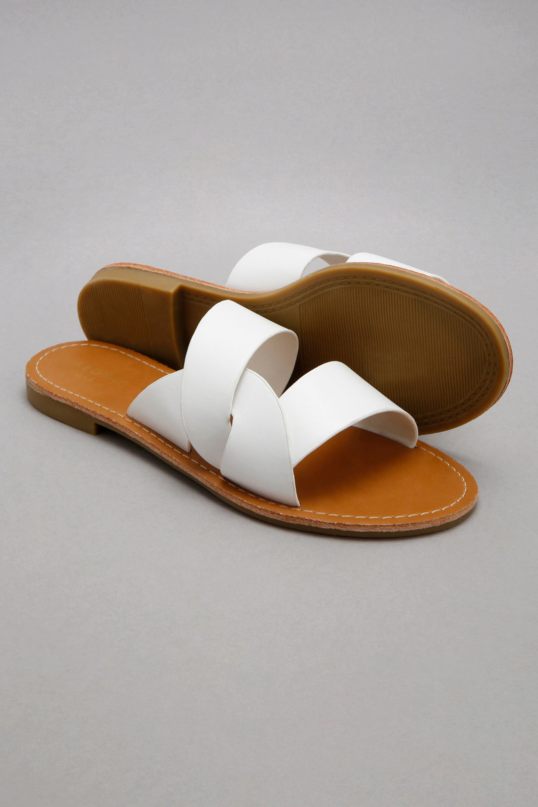 Wider Fit White Strappy Mule