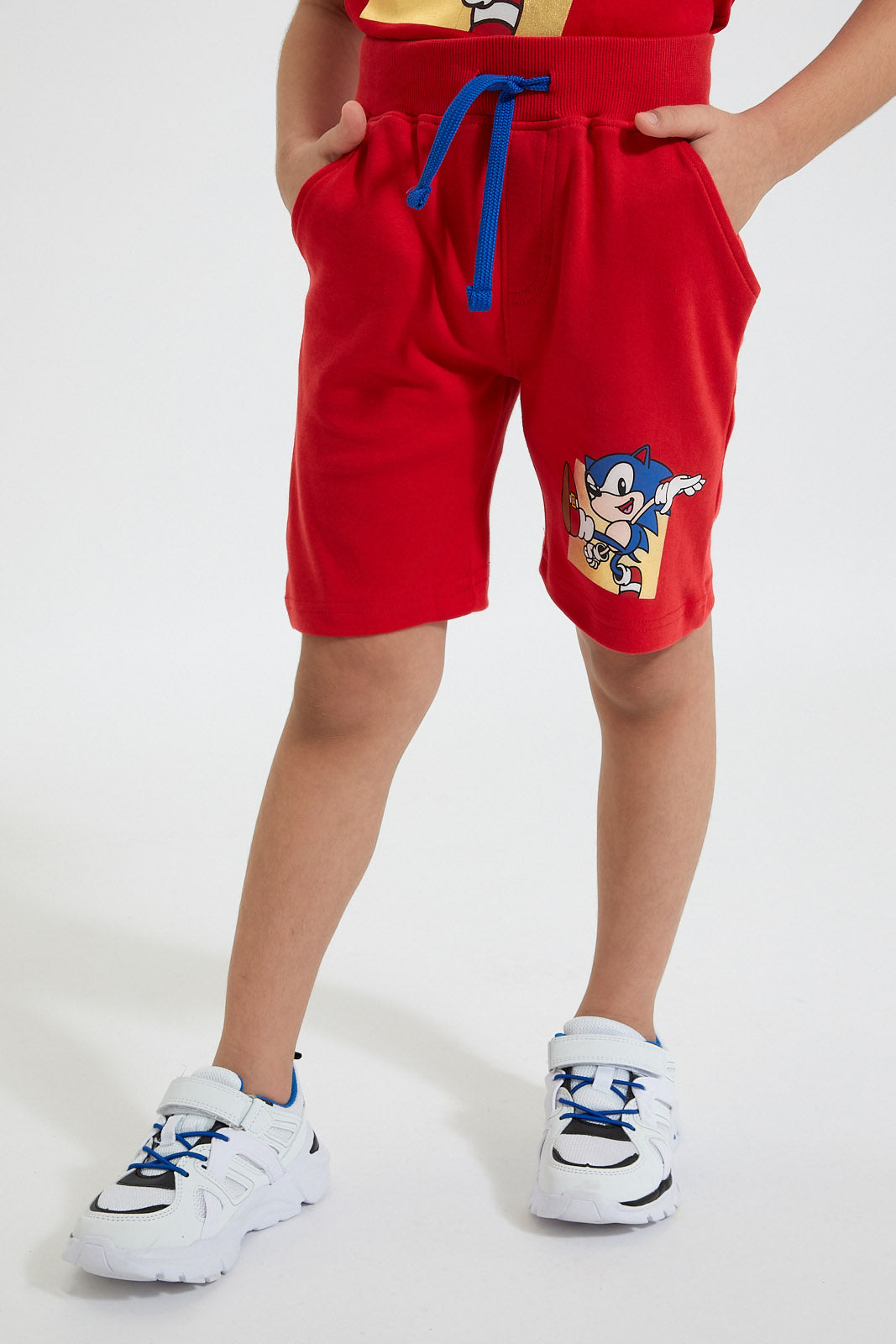 Red Sonic Printed Short