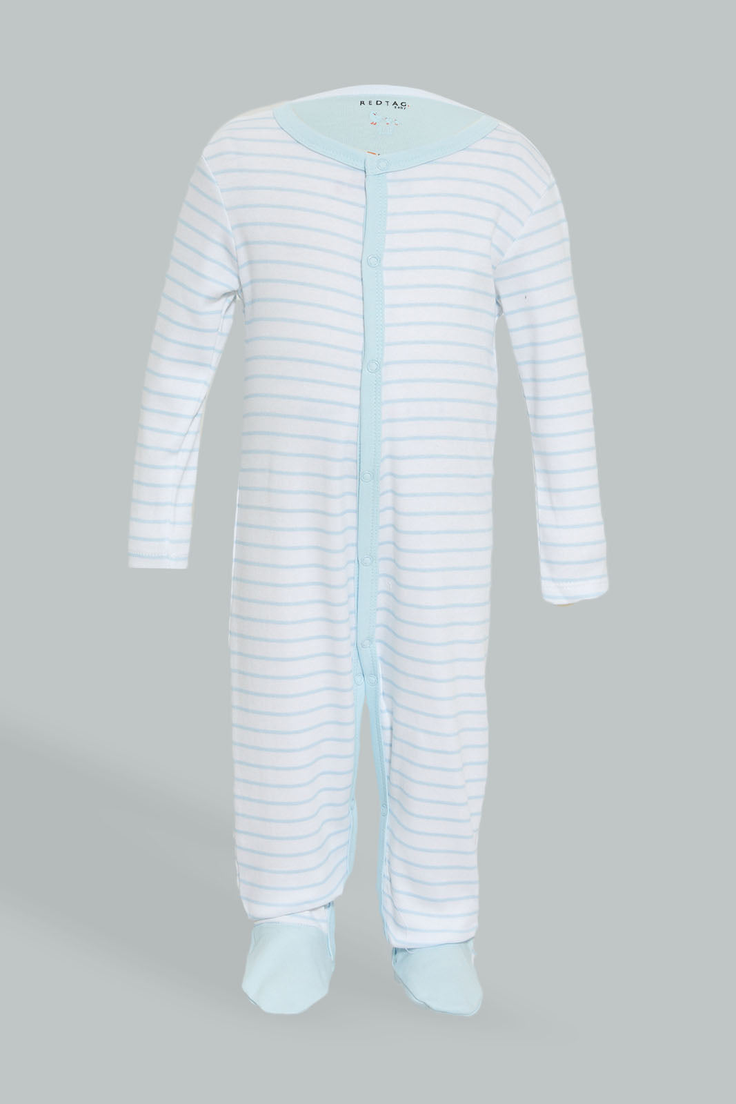 Redtag-Pink-And-White-Assorted-3-Piece-Pack-Sleep-Suit-Sleepsuits-Baby-0 to 12 Months