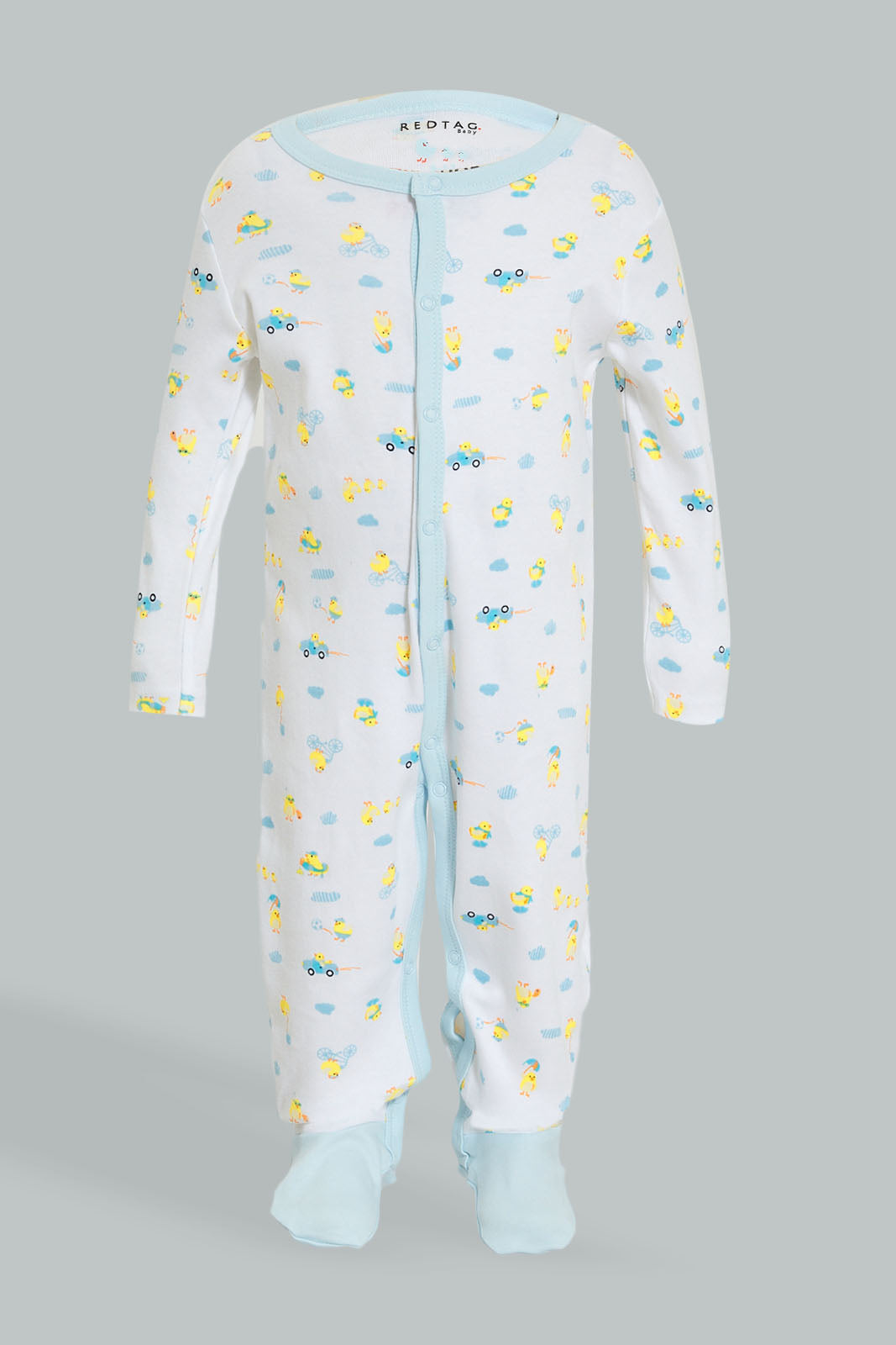 Redtag-Pink-And-White-Assorted-3-Piece-Pack-Sleep-Suit-Sleepsuits-Baby-0 to 12 Months