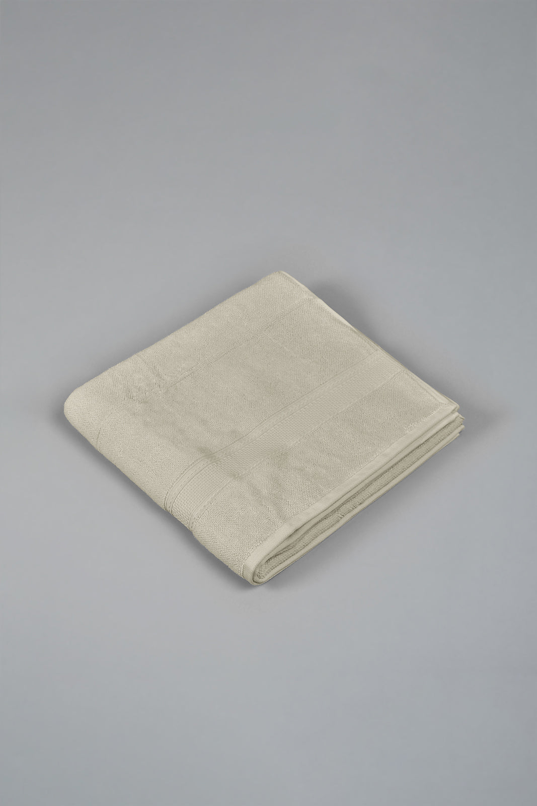 Beige Textured Cotton Bath Towel