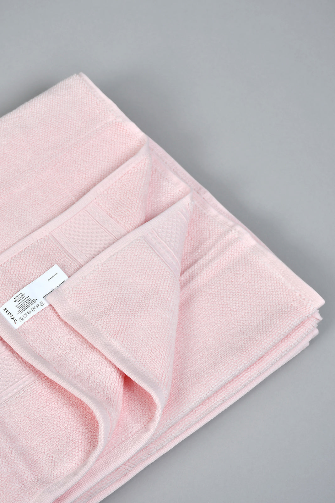 Pink Textured Cotton Bath Towel