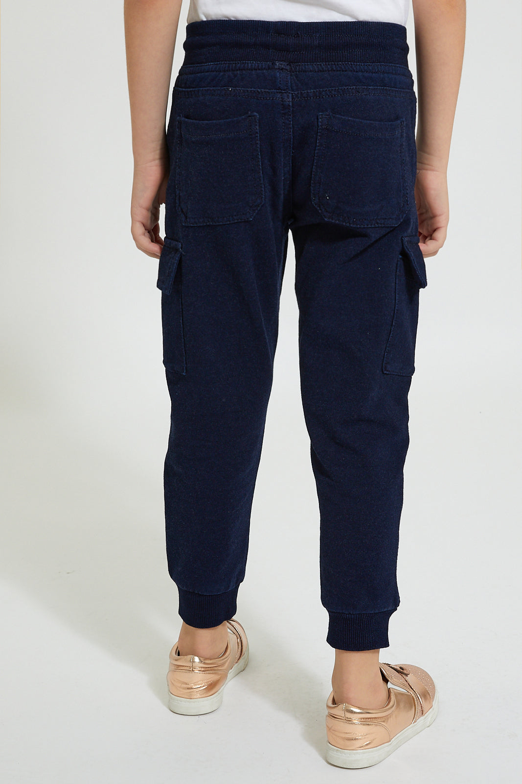 Navy Cargo Knitted Jean