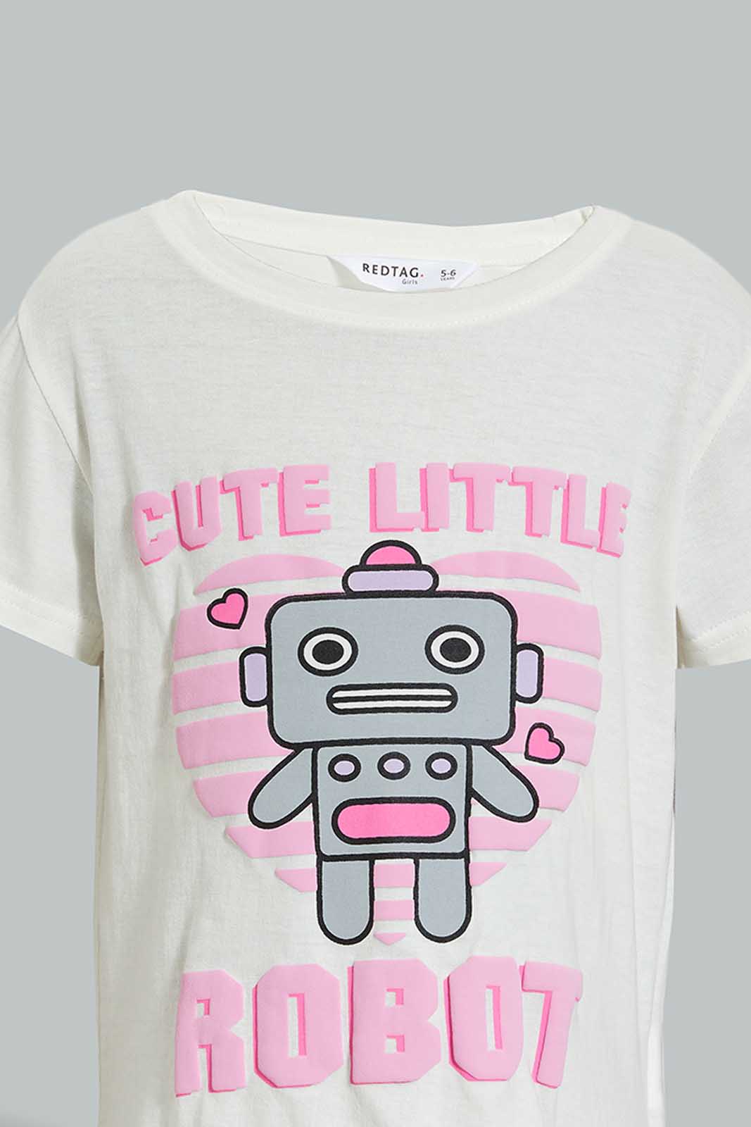 Redtag-Assorted-2Pk-Robot-Printed-Nightsuit-Colour:Assorted,-Filter:Girls-(2-to-8-Yrs),-Girls-Pyjama-Sets,-New-In,-New-In-GIR,-Non-Sale,-Section:Kidswear,-W21A-Girls-2 to 8 Years