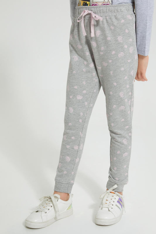 Redtag-Assorted-2Pk-Printed-Active-Pant-Joggers-Girls-2 to 8 Years