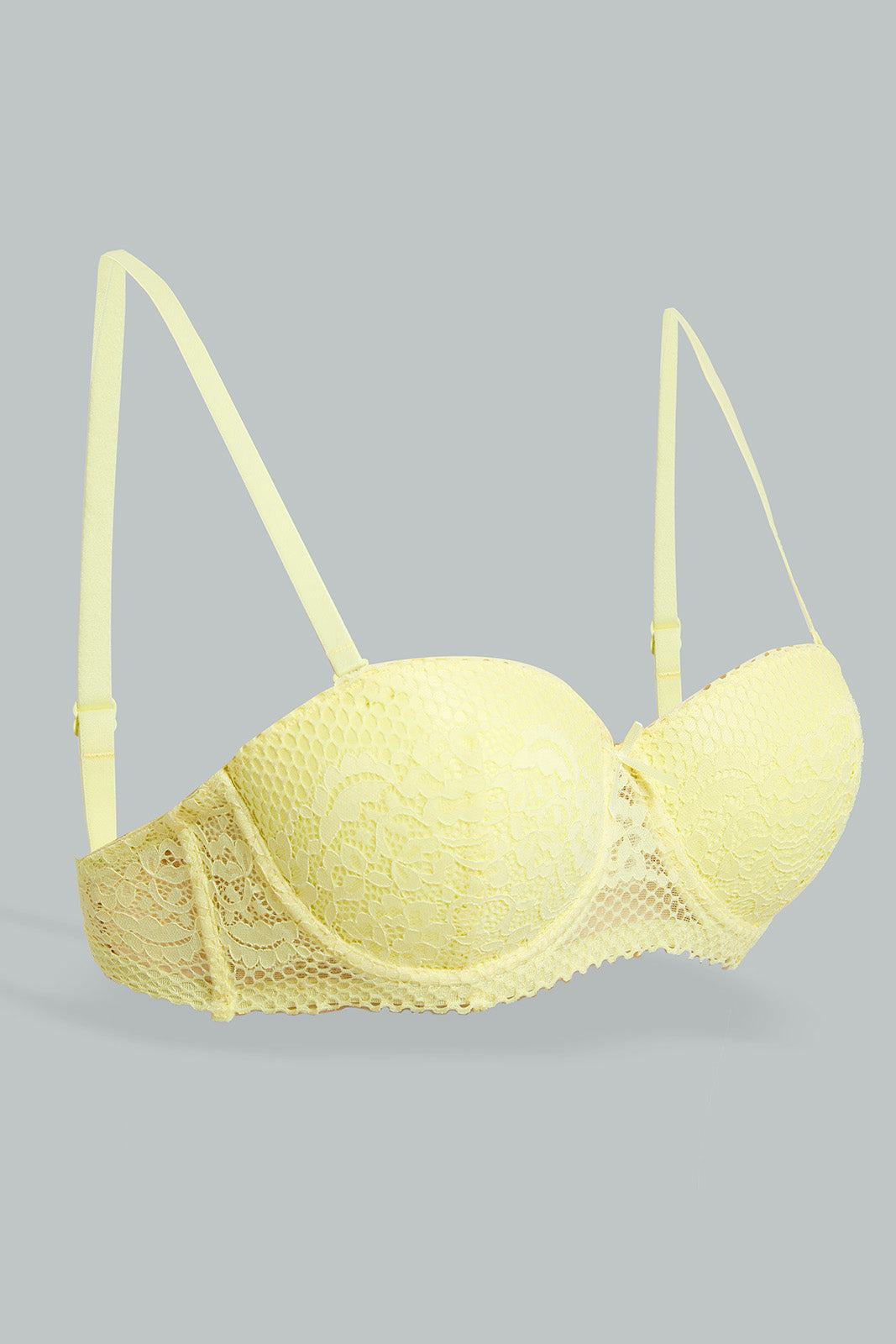 Pink/Yellow Lace Push Up Bra Set (Pack Of 2)