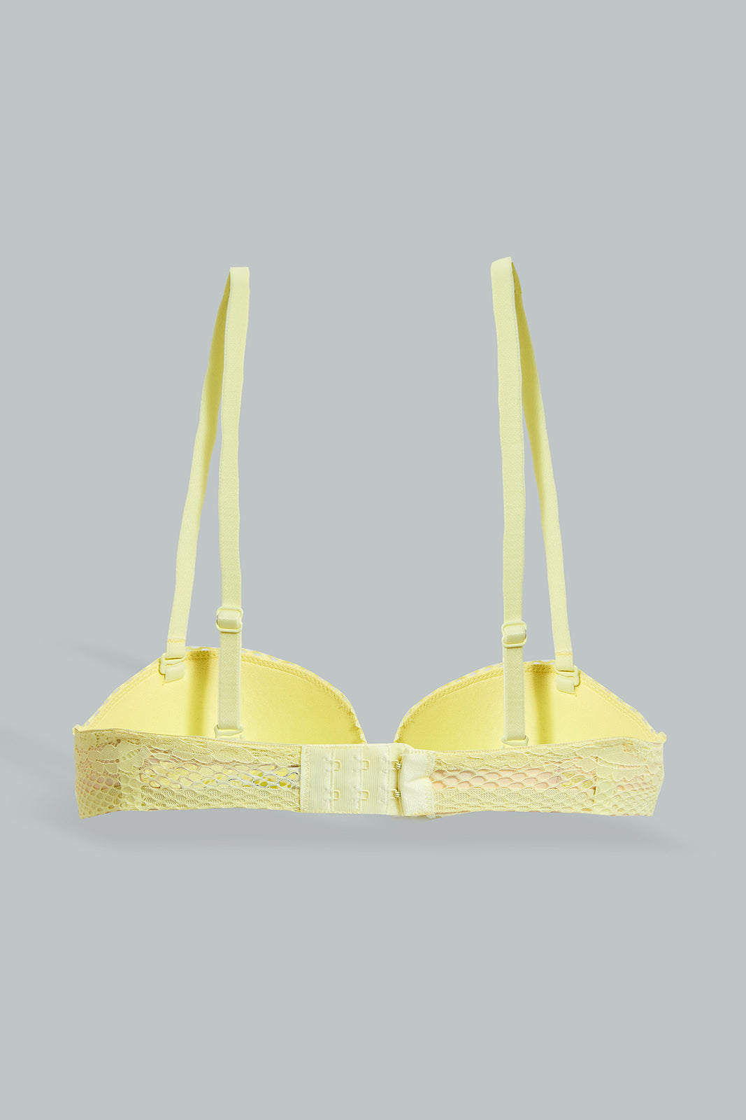 Pink/Yellow Lace Push Up Bra Set (Pack Of 2)
