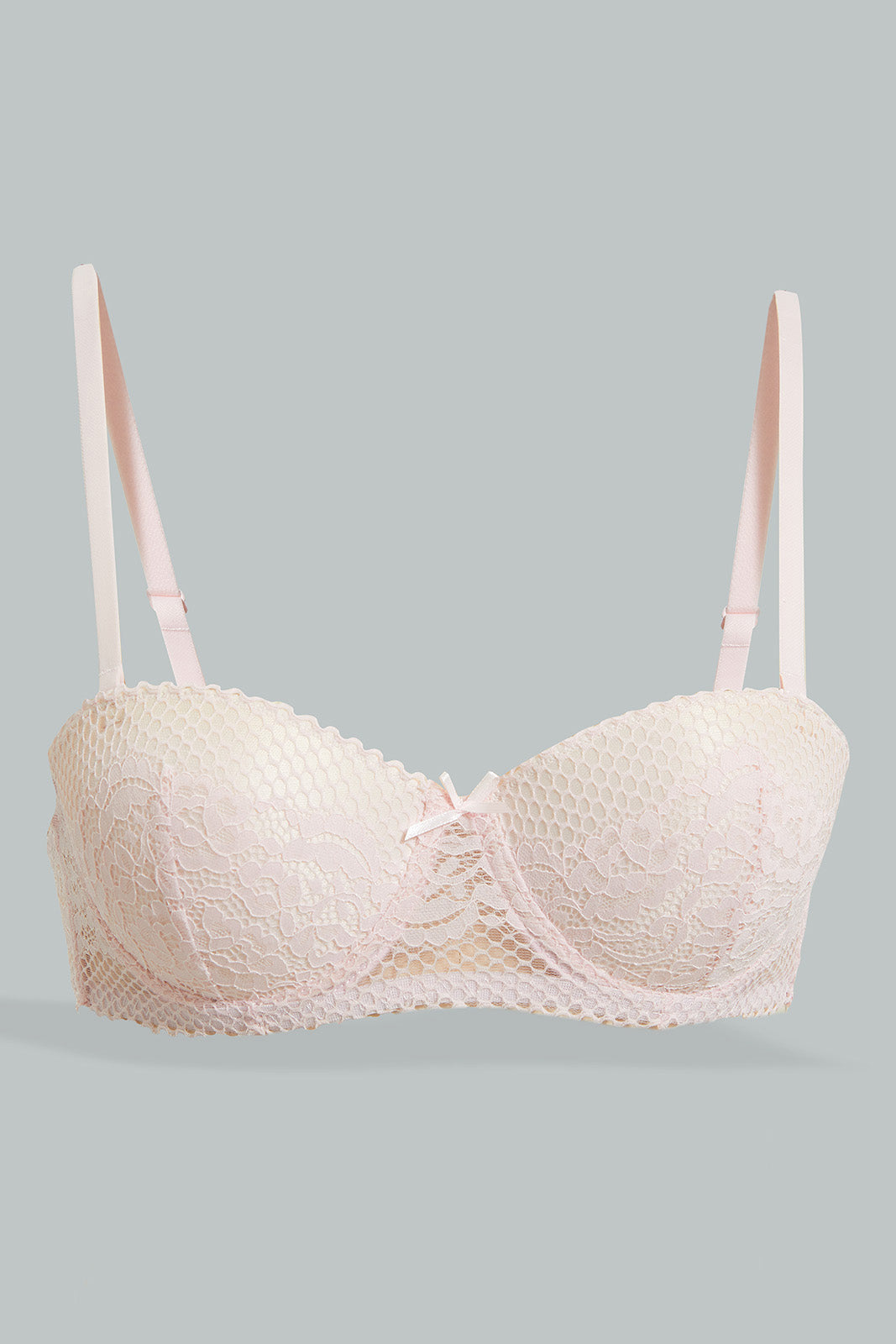 Pink/Yellow Lace Push Up Bra Set (Pack Of 2)